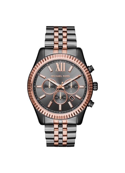 Michael Kors Lexington horloge MK8561 - voorkant 2 antraciet