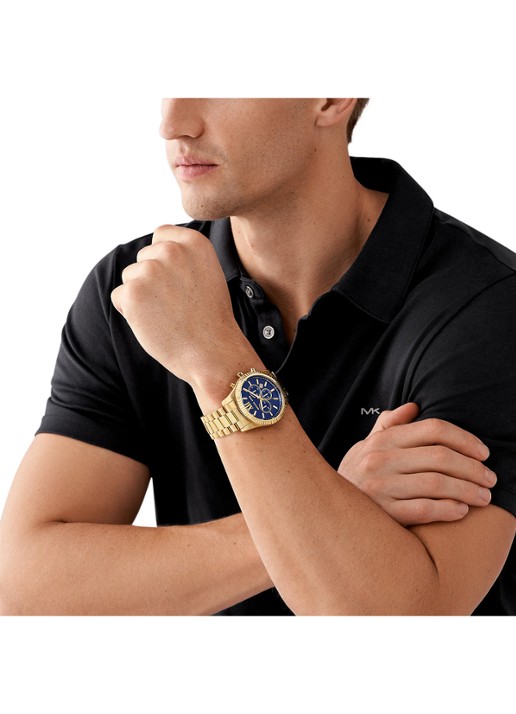 Michael Kors Lexington horloge MK9153 - detail 3 goud