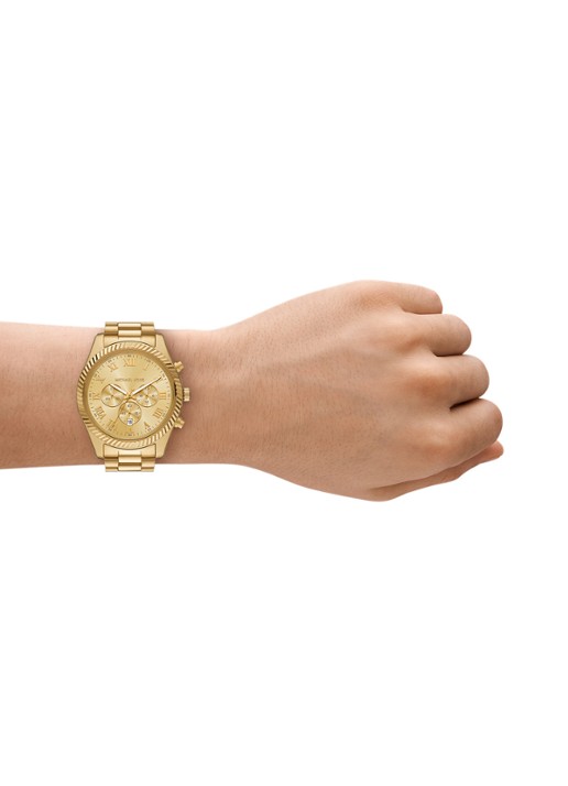 Michael Kors Lexington horloge MK9276 - detail 5 goud