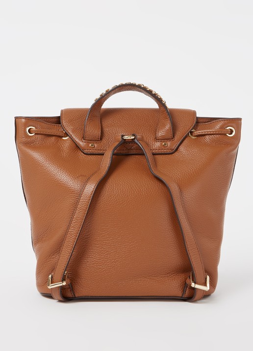 Michael Kors Mina Large rugzak van leer - achterkant 2 cognac