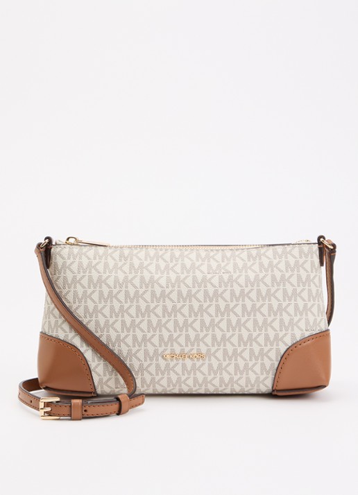 Michael Kors Murphy crossbodytas van leer met logoprint