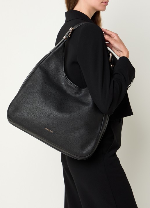 Michael Kors Nolita Large schoudertas van leer - voorkant 5 zwart