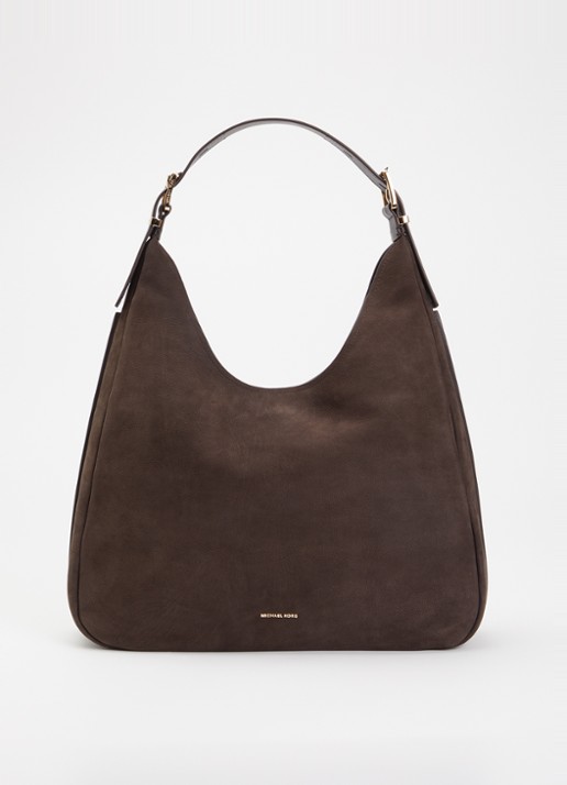 Michael Kors Nolita Large schoudertas van nubuck met verstelbare schouderriem