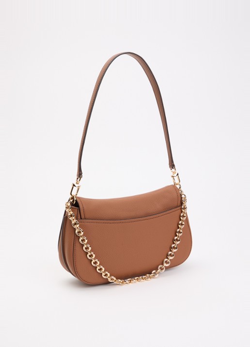 Michael Kors Nolita Medium schoudertas van leer met afneembare schouderriem - achterkant 4 camel