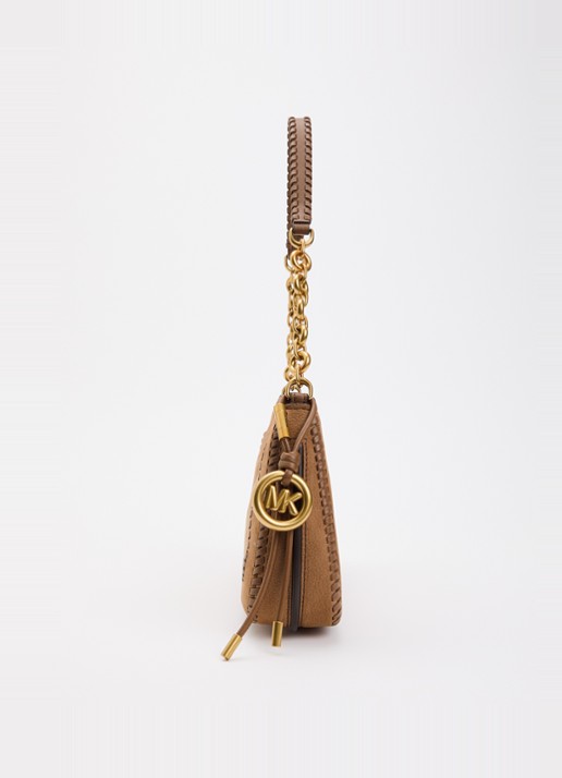 Michael Kors Nolita Medium schoudertas van leer - detail 4 lichtbruin
