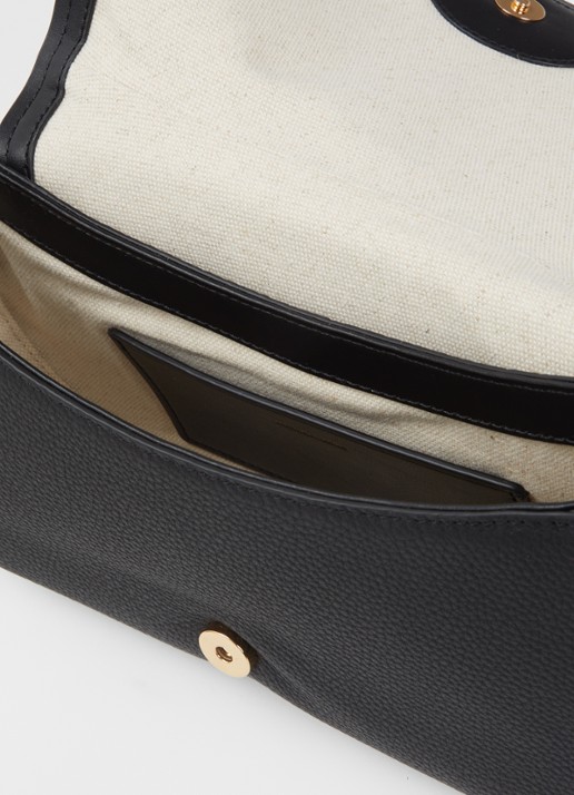 Michael Kors Nolita schoudertas van leer met logo en afneembare schouderriem  - detail 5 zwart