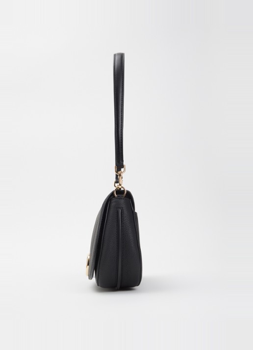 Michael Kors Nolita schoudertas van leer met logo en afneembare schouderriem  - detail 6 zwart