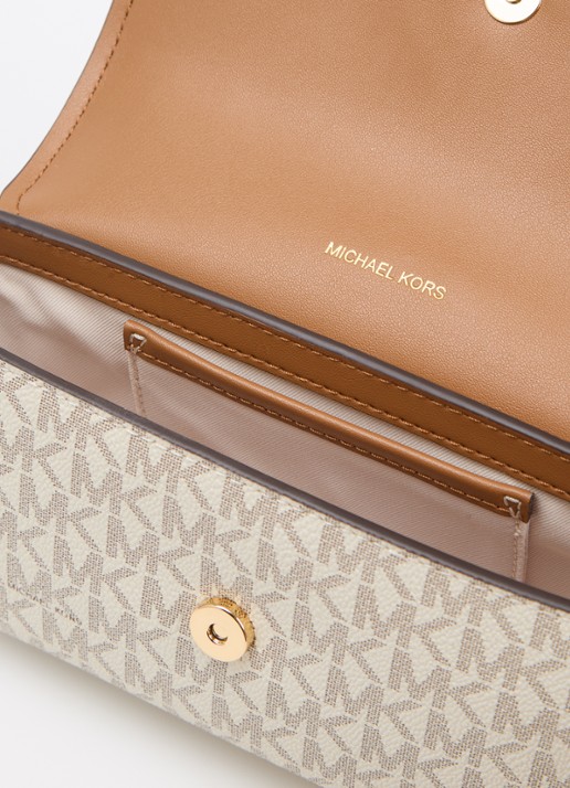Michael Kors Nolita Small crossbodytas met logoprint en verstelbare schouderriem - detail 2 bruin