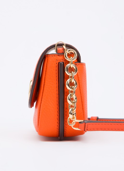 Michael Kors Nolita Small crossbodytas van leer met verstelbare schouderriem - detail 4 orange