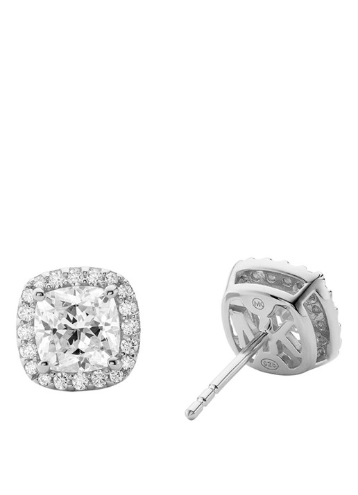 Michael Kors Oorstekers van sterling zilver met zirkonia MKC1405AN040 - voorkant 2 zilver