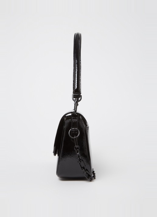 Michael Kors Parker Medium schoudertas van lakleer - detail 2 zwart