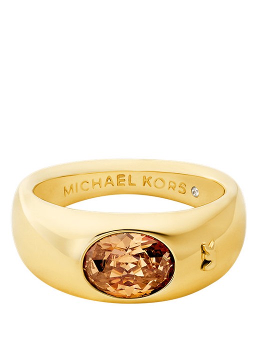Michael Kors Premium ring verguld MKJ8484710 - detail goud