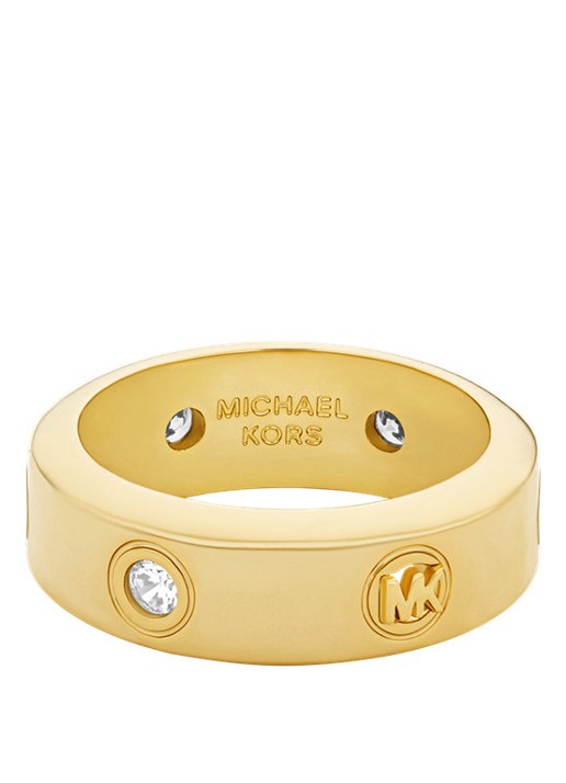 Michael Kors Premium ring verguld MKJ8651710 - detail goud