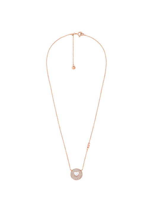 Michael Kors Premium set van ketting en oorstekers verguld MKC1850SET - detail roségoud