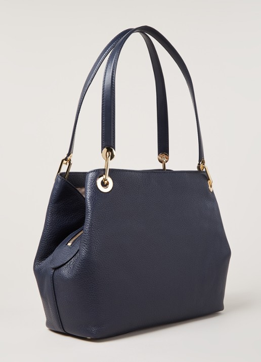 Michael Kors Raven Large schoudertas van leer - detail 3 donkerblauw