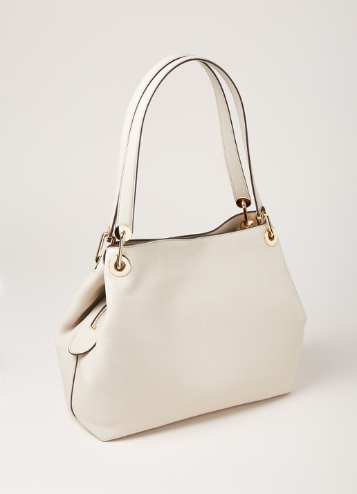 Michael Kors Raven Large schoudertas van leer - detail 3 zand