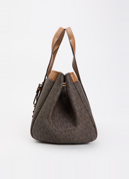 Michael Kors Romee handtas met logoprint en afneembare schouderriem - detail 3 bruin
