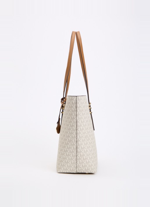 Michael Kors Shopper met logoprint - detail 5 gebroken wit