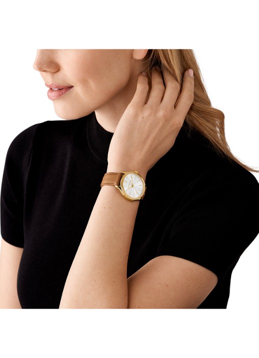 Michael Kors Slim Runway horloge MK7543 - detail 4 goud