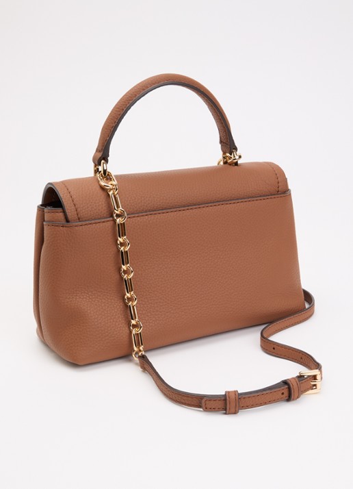 Michael Kors Tribeca handtas van leer met afneembare schouderriem - achterkant 4 camel