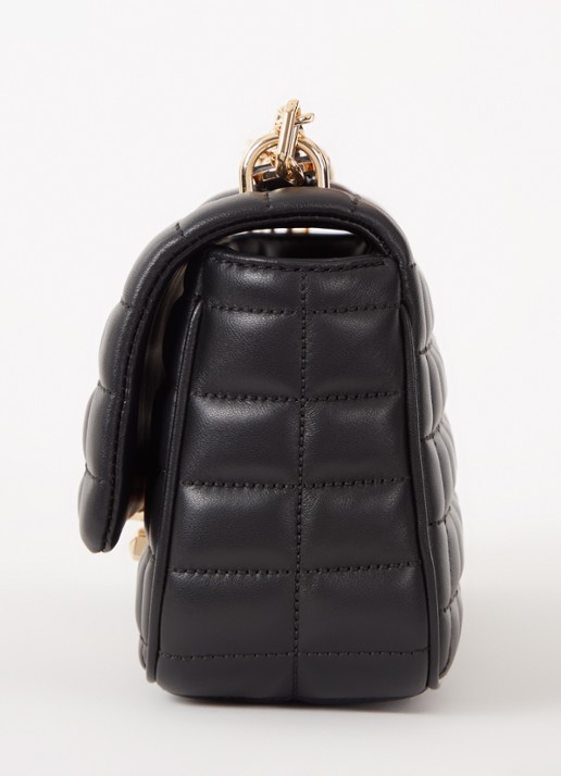 Michael Kors Tribeca L crossbodytas van leer met quilt patroon - detail 5 zwart