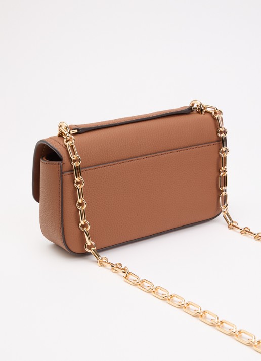 Michael Kors Tribeca schoudertas van leer met verstelbare schouderriem - achterkant 2 camel