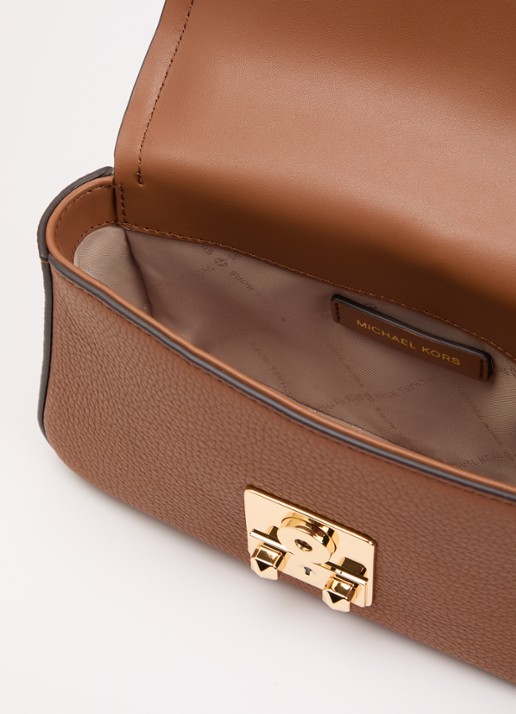 Michael Kors Tribeca schoudertas van leer met verstelbare schouderriem - detail 3 camel