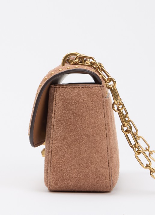 Michael Kors Tribeca schoudertas van leer met verstelbare schouderriem - detail 3 bruin