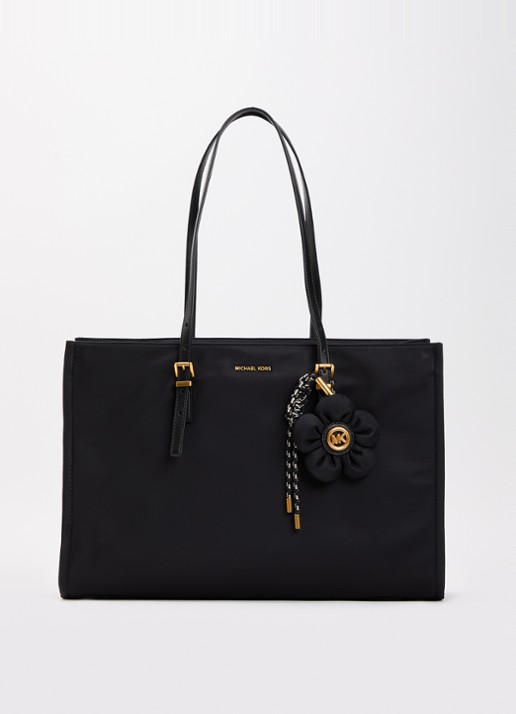 Michael Kors Zadie schoudertas met tasbedel  - voorkant 4 zwart
