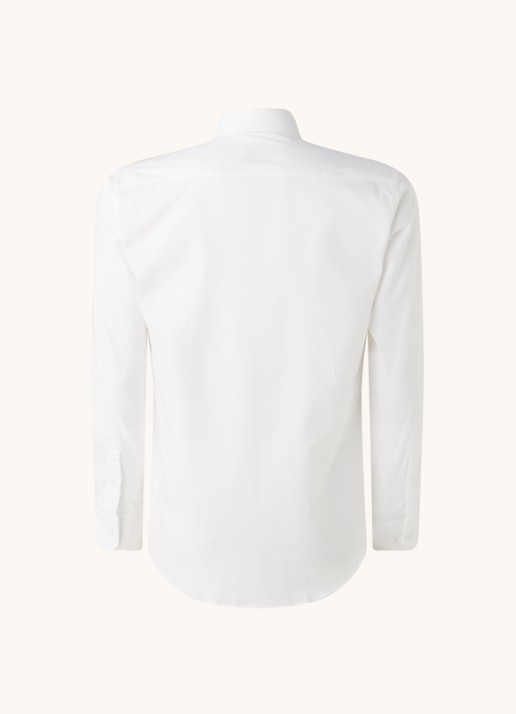 Michaelis Slim fit strijkvrij overhemd met cut away kraag - achterkant 2 wit