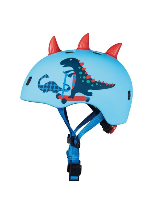 Micro Step Dino kinderhelm M - achterkant blauw