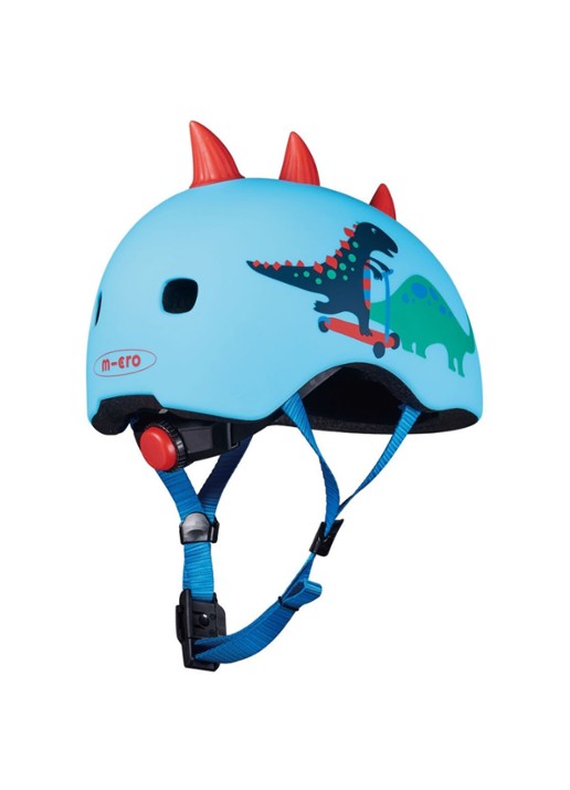 Micro Step Dino kinderhelm M - detail 3 blauw