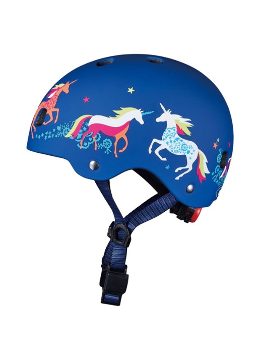 Micro Step Micro Eenhoorn kinderhelm - achterkant 3 blauw