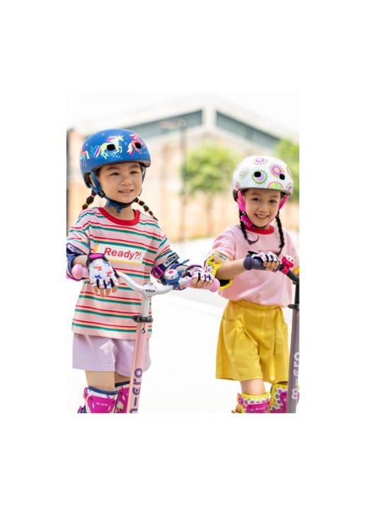 Micro Step Micro Eenhoorn kinderhelm - voorkant 2 blauw