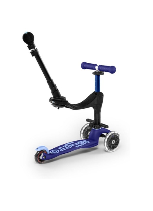 Micro Step Mini Micro Deluxe 3-in-1 Push step met LED-verlichting  - detail 3 blauw