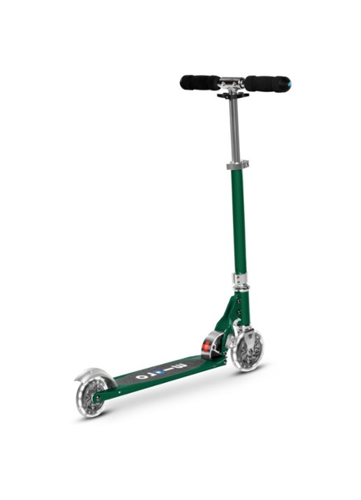 Micro Step Sprite step met LED-verlichting in wielen - detail groen