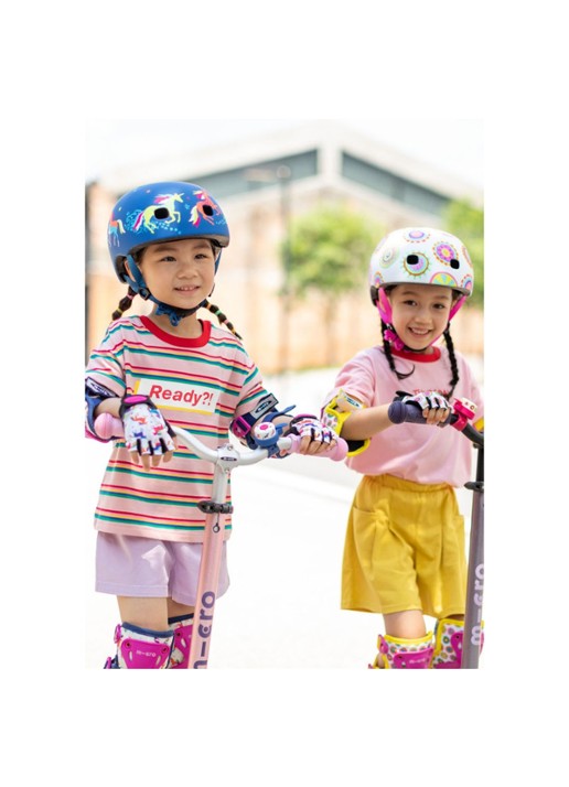 Micro Step Unicorn kinderhelm XS - voorkant 3 donkerblauw
