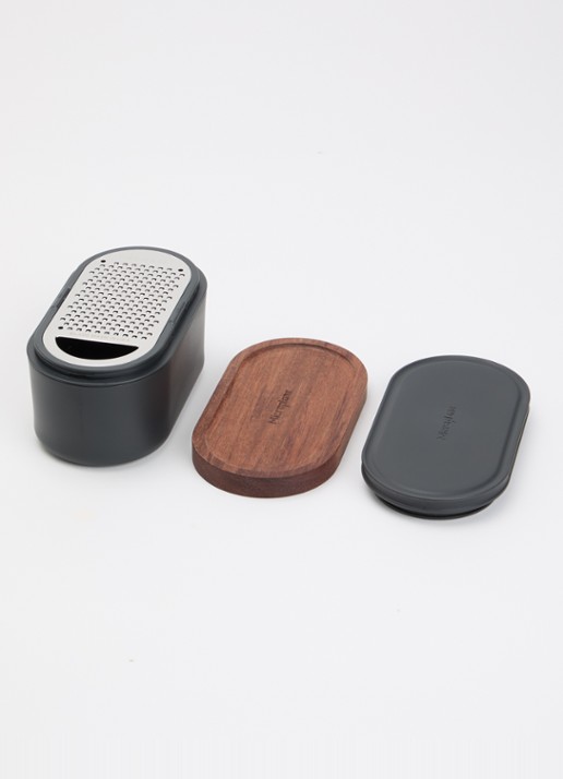 Microplane Container rasp 16,5 cm - voorkant 2 antraciet