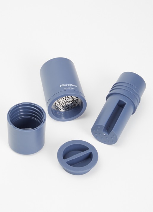 Microplane Spice Mill kruidenmolen 11,5 cm - voorkant 2 donkerblauw