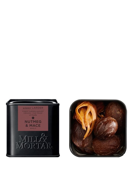 Mill & Mortar Nootmuskaat & foelie kruidenmix 45 gram - voorkant 2 beige