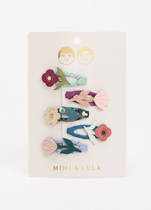 Mimi & Lula Autumn Bouquet haarclip in set van 5