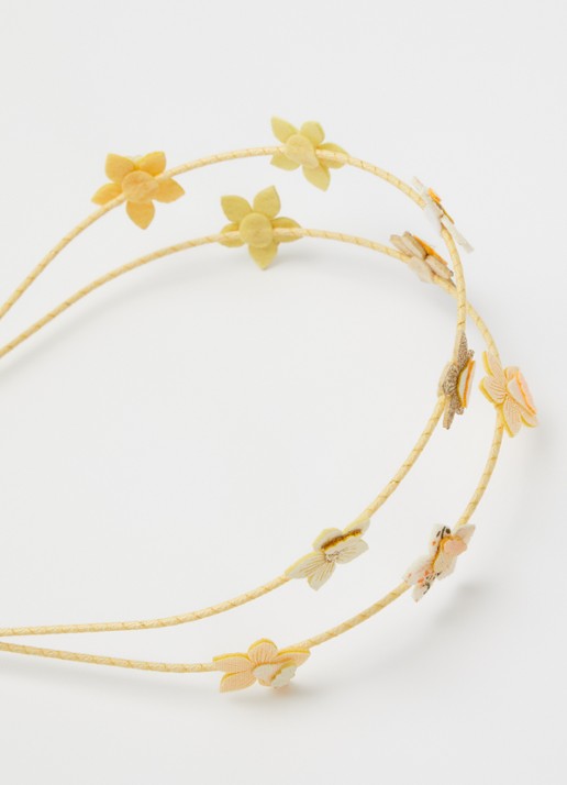 Mimi & Lula Daffodil haarband - detail 2 geel