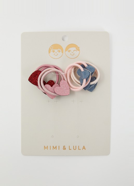 Mimi & Lula Hearts haarelastiekjes in 8-pack