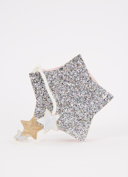 Mimi & Lula Sparkly Glitter Star crossbodytas van fluweel met glitter