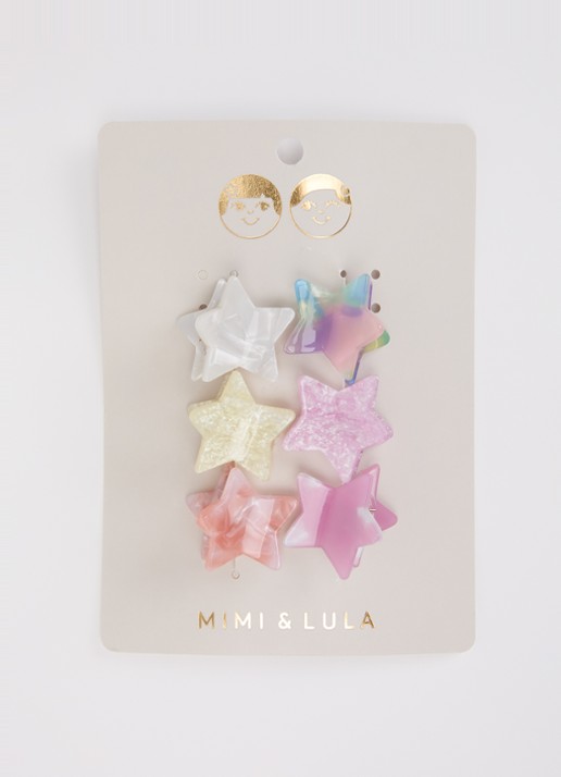 Mimi & Lula Star Mini haarclip in set van 6