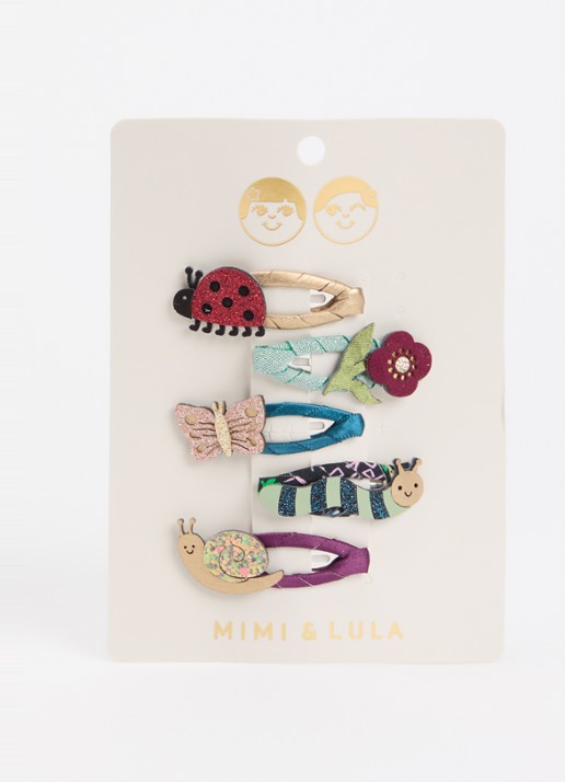 Mimi & Lula Winter Beasts Mini haarclips set van 5