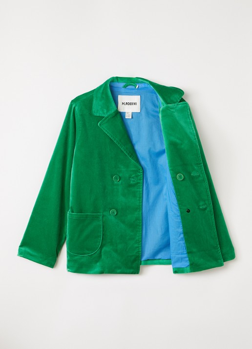 Mini Rodini Doggie blazer met opgestikte zakken - detail groen