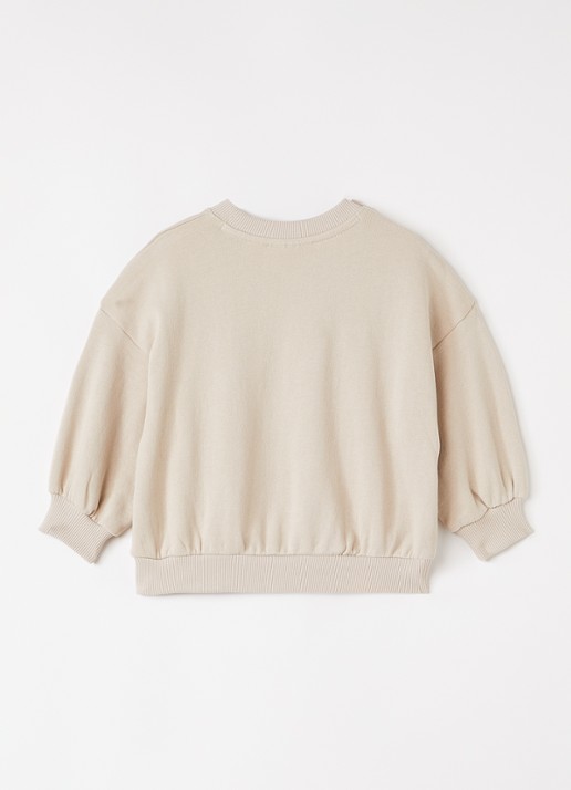 Mini Rodini Doggies sweater met borduring - achterkant 3 donkerbeige
