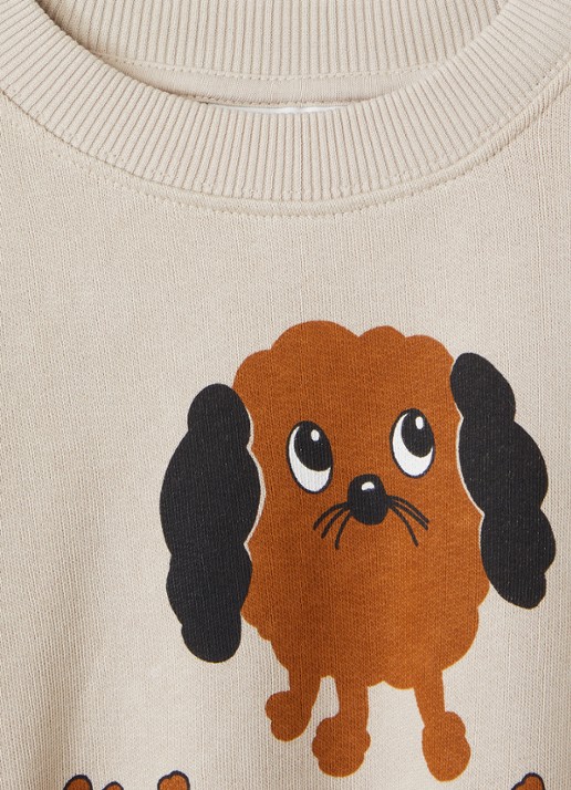 Mini Rodini Doggies sweater met logoprint - detail 3 beige