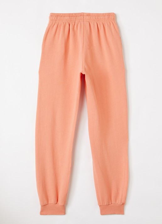 Mini Rodini Doggies tapered fit joggingbroek met print - achterkant zalmroze